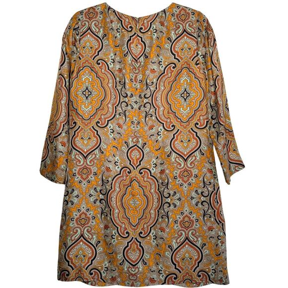 J.Crew Collection Jules Silk Fall Dress Italian Paisley Shift Size 4 - Picture 8 of 13